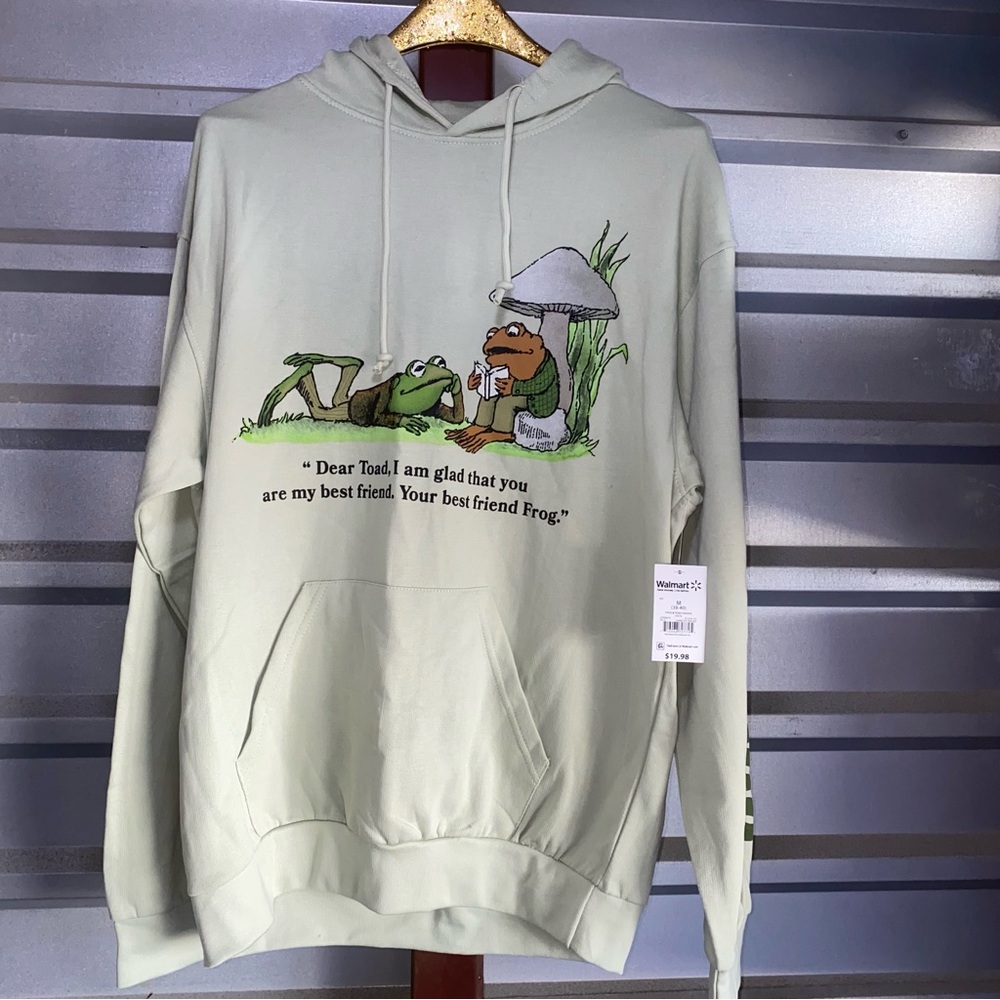 Graphic Hoodie with Frog and Toad Design